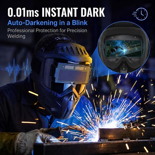 🔥Hot Seller🔥 COD！Automatic Darkening Welding Helmet, Head-Mounted TIG Welding Helmet, Splatter-Proof Welding Helmet, Welder's Helmet, Welding Safety Helmet