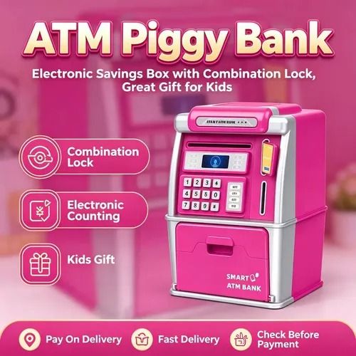 Hot Seller COD! ATM Piggy Bank Savings Box