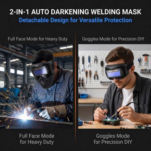 🔥Hot Seller🔥 COD！Automatic Darkening Welding Helmet, Head-Mounted TIG Welding Helmet, Splatter-Proof Welding Helmet, Welder's Helmet, Welding Safety Helmet