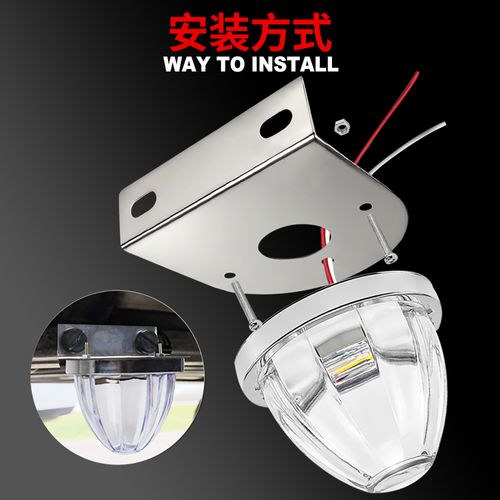 🔥Hot Seller🔥 COD！Cross-Border Plastic Watermelon-Shaped LED Truck Side Lights (Constant On + Strobe) RGB Truck Parking Lights, Indicator Lights, and Chassis Lights