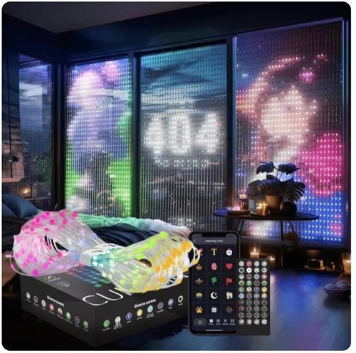 🔥Hot Seller🔥 COD！ Color-Changing Curtain Lights: Cross-Border DIY Ambience Decor—Color-Changing, Individual-Control, Flexible-Wire Lights with Smart App, Programmable Curtain Light Strings