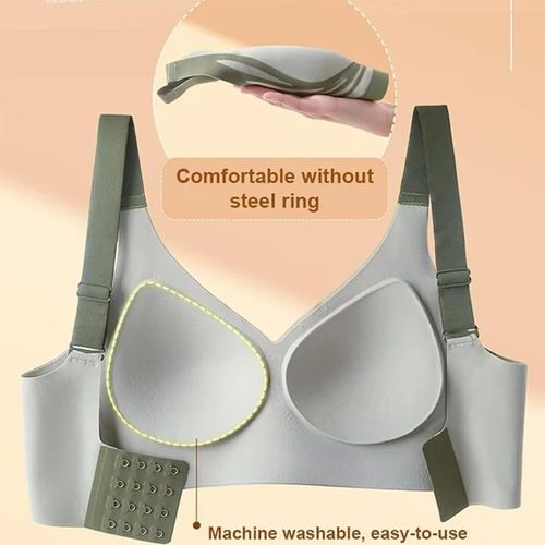 🔥Hot Seller🔥 COD！Women's Seamless Bra with Soft Support, Back Lifting, and Lift Up Design  Fixed Cups, Side-Bust Control, Anti Sagging, and Gathering Tank Top-Style Bra