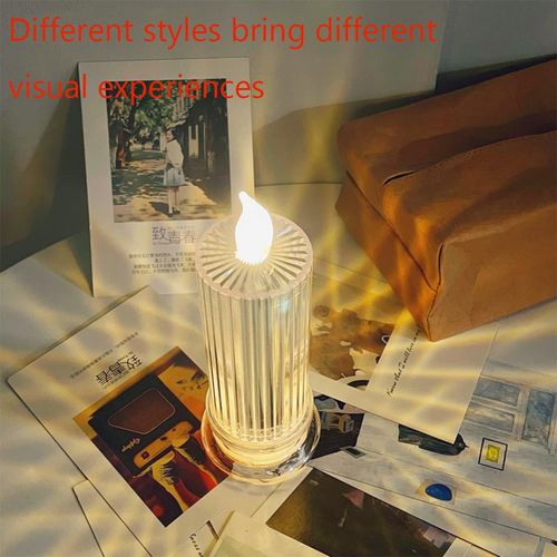 🔥Hot Seller🔥 COD！LED Candle-Style Night Light: Creative Night Light, Bedroom Bedside Lamp, Ambient Lighting, Creative Gift, Desktop Decorative Ornament