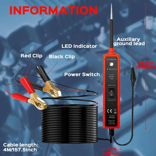 🔥Hot Seller🔥 COD！	Automotive Circuit Tester, Power Probe, Detector, Diagnostic and Repair Tool, Test Light, Voltage, Polarity, Automotive