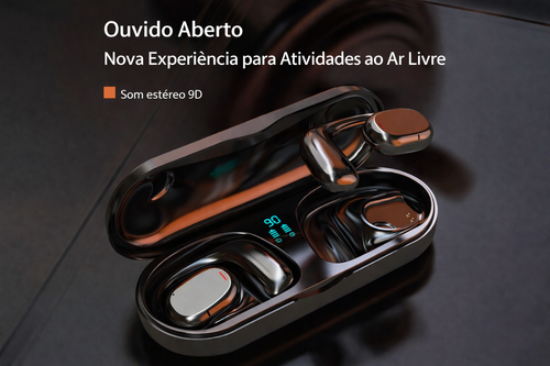 Auriculares Bluetooth Sem Fio com Caixa Digital – Som Forte e Bateria Durável
