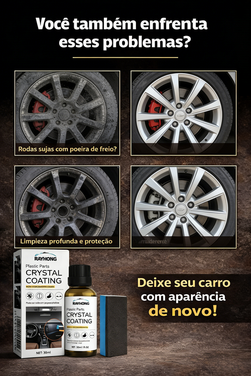 🛡️ Crystal Coating para Plásticos do Carro