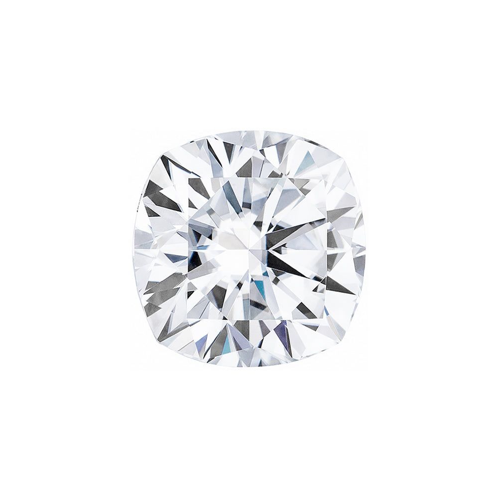 Moissanite 1.58CTW DEW Cushion Near-Colorless Hearts & Arrows Moissanite