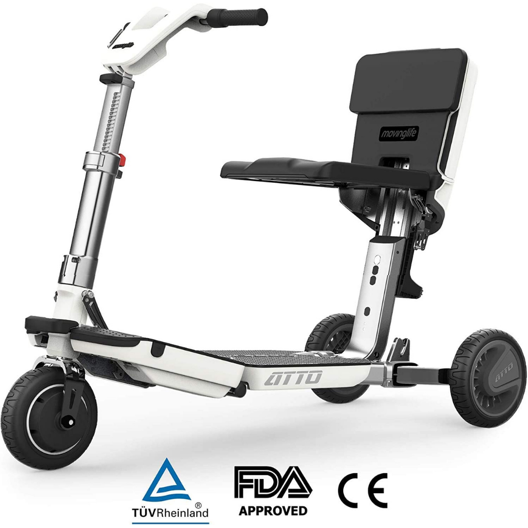 Mobility Scooters Geelong  Moving Life ATTO Full-Size Folding Travel Scooter - Airline Approved