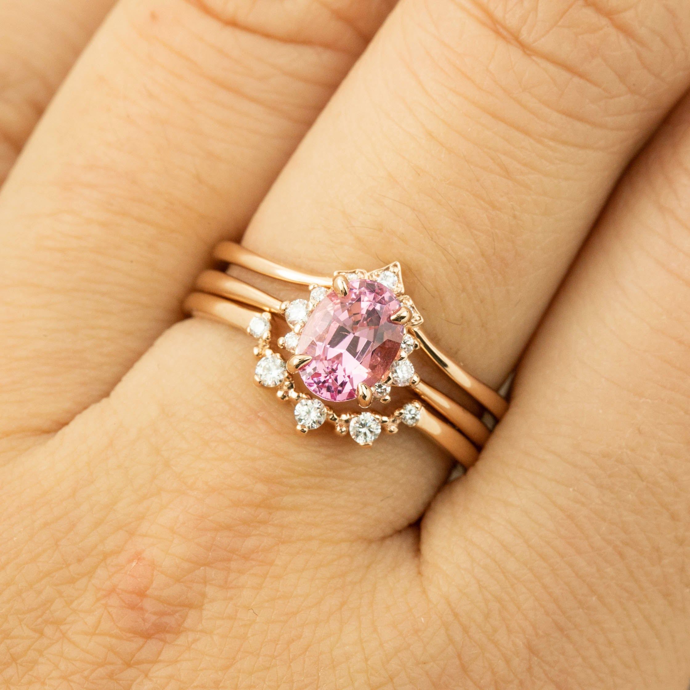 Lena Ring -0.7ct Pink Sapphire, 14k Rose Gold (One of a kind)