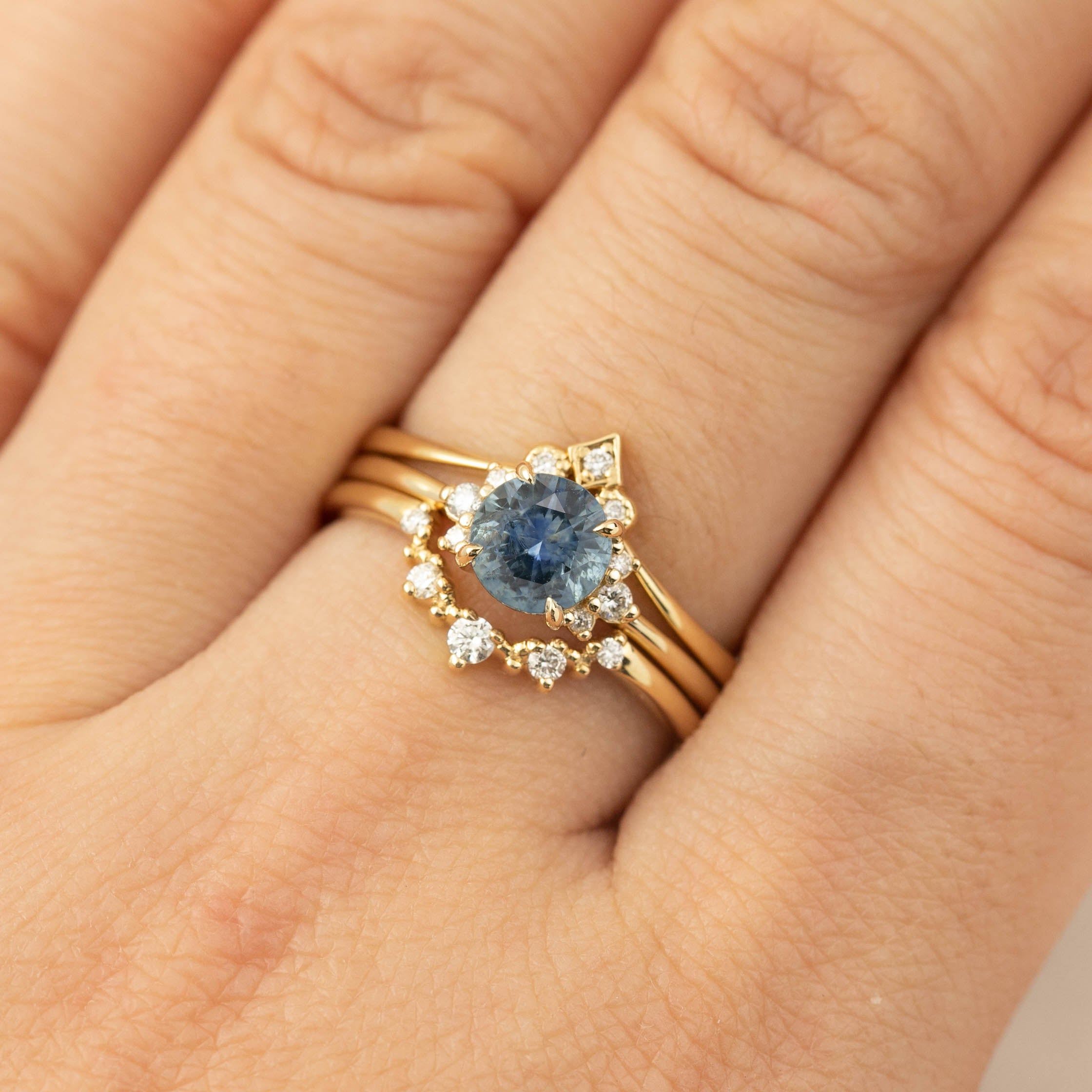 Lena Ring - 1ct Blue Montana Sapphire (One of a kind)