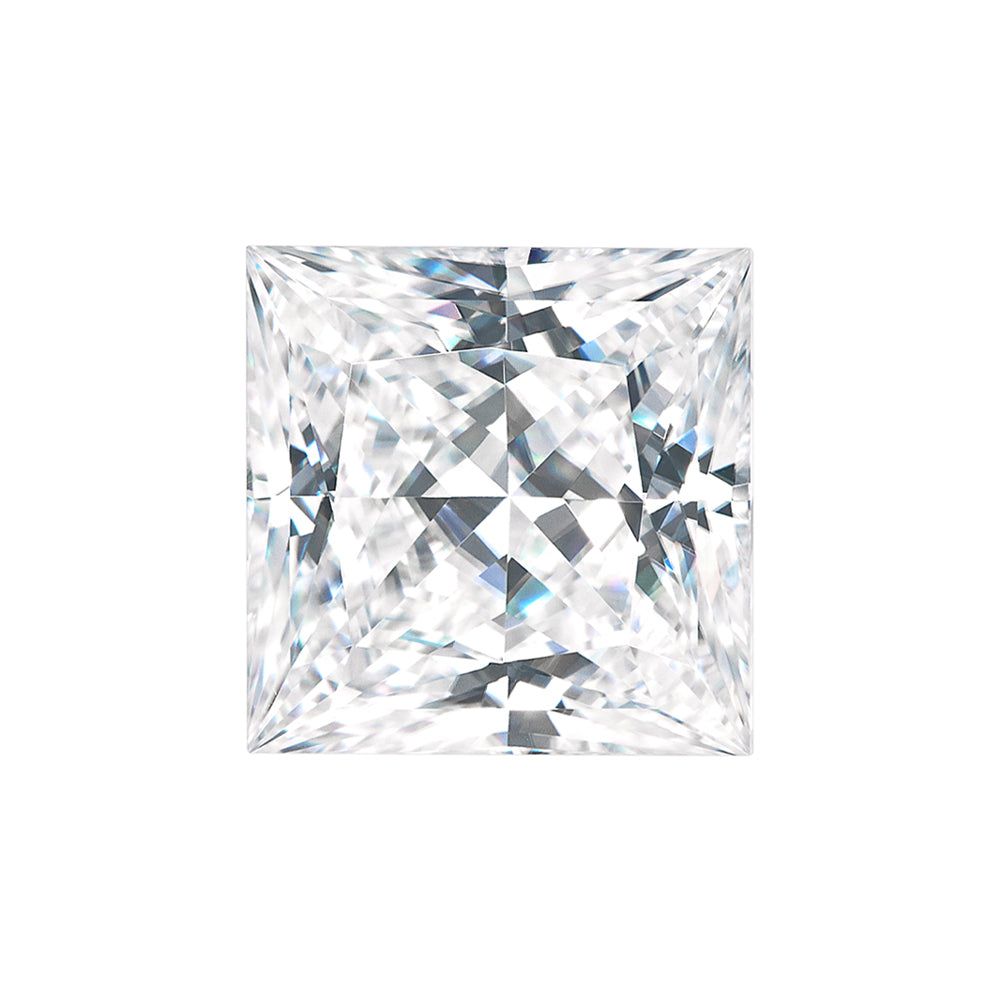 Moissanite 2.30CTW DEW Square Near-Colorless Princess Cut Moissanite