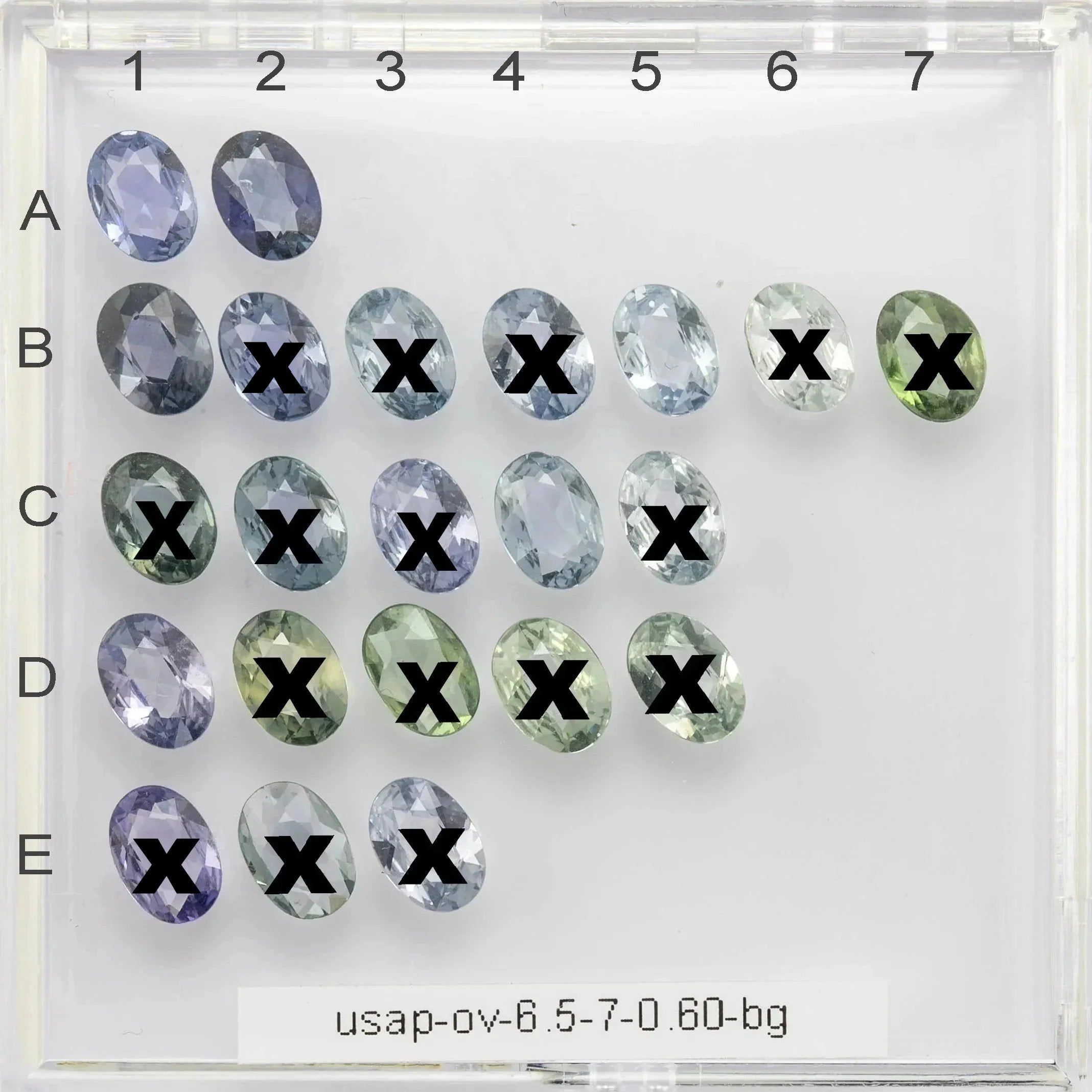 6.5-7mm 0.55-0.65ct サファイア 非加熱