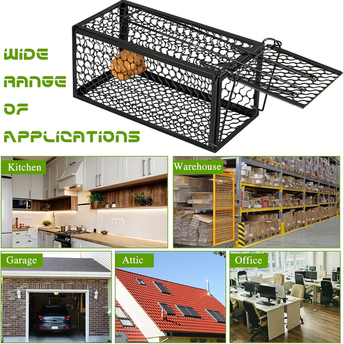 Solid Performance Humane Mouse Trap Cage High Cost-Effective Indoor Outdoor Use Reusable Rodent Control Solution Pest Capture