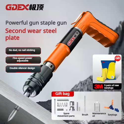 Mini Industrial Manual Metal Nail Pneumatic Air Stapler for Ceiling Concrete & Wood Fastening Tool for DIY and Industrial