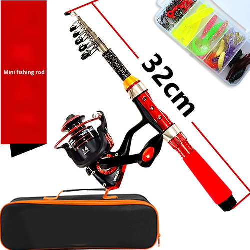 Complete Telescopic Fishing Rod Set — Mini Portable Sea Rod Kit, Includes Full Set of Fishing Gear