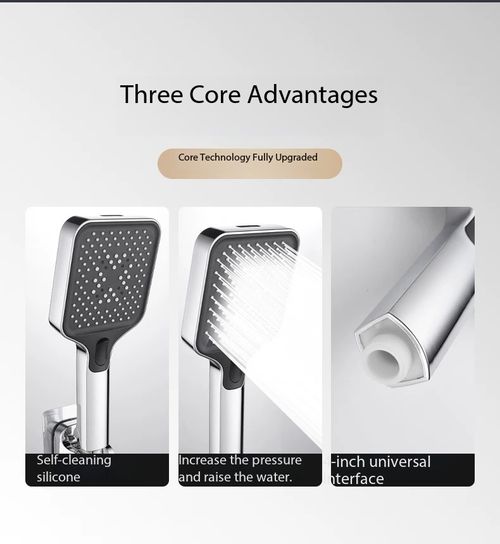 Super High Pressure Shower Head Water Saving Bathroom Spray Nozzle Easy Install for Kenya Homes