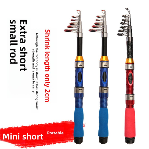 Complete Telescopic Fishing Rod Set — Mini Portable Sea Rod Kit, Includes Full Set of Fishing Gear