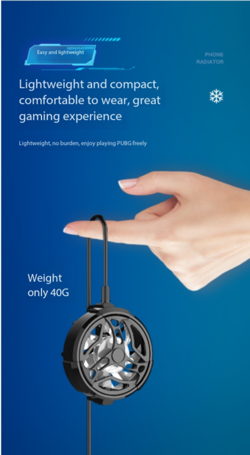 Semiconductor TEC Phone Cooler with Clip-On Design - Instant Cooling Gaming Radiator & Turbo Fan Accessory