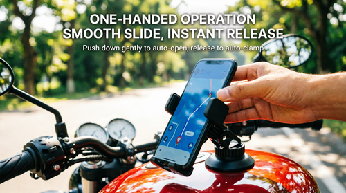 Anti-Shake Motorcycle Phone Holder - Shockproof & Vibration-Proof Bike Mount with 360° Rotation