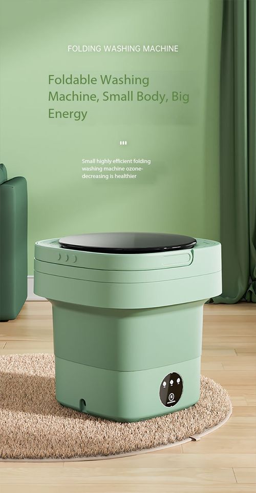 8L Compact Foldable Washer with Spin Dry - Perfect for Student Dorm, Travel, Camping & Baby Care