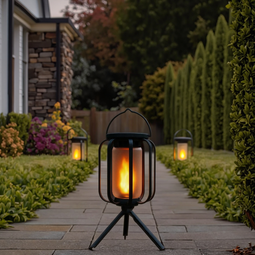 Solar Garden Light Solar Lantern — Energy-Saving, Waterproof Solar Camping Light with Tripod