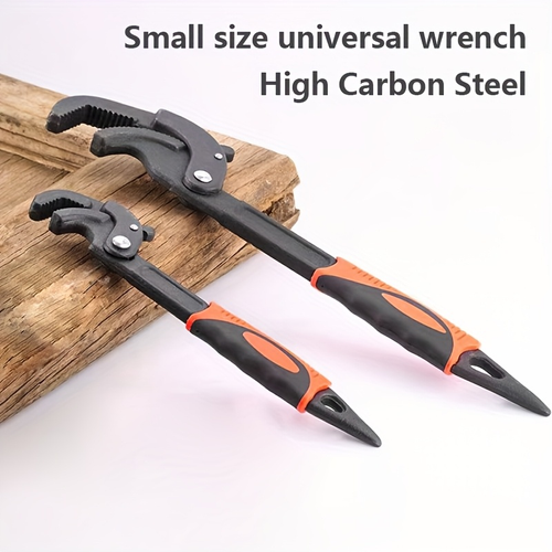 Large-Jaw Adjustable Wrench — Self-Locking, Quick-Opening Pipe Wrench