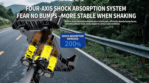 Anti-Shake Motorcycle Phone Holder - Shockproof & Vibration-Proof Bike Mount with 360° Rotation