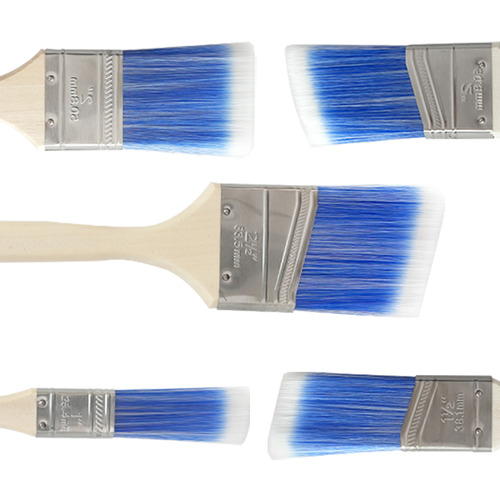 Paint Brushes 6 Pack Treated Wood Handle for Walls Furniture & Stains 1 1.5 2 2.5 Inch Versatile Easy Application Smooth Even Finishes