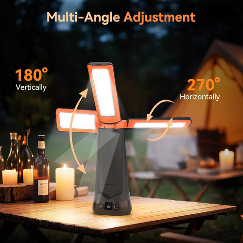 New Stand-Mounted Camping Light — Long-Lasting, High-Brightness, Multifunctional, Foldable Ideal for Camping, Market Stalls, and Work Tasks