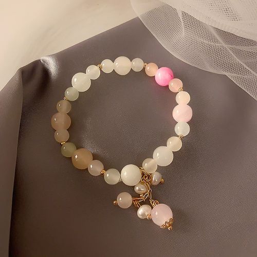 New Floral Bead Sunflower Bracelet for Women in Pastel Colors