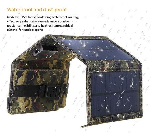 20W Solar Power Backup for Kenya - Foldable Monocrystalline Charger Bag, USB Charging During Blackouts