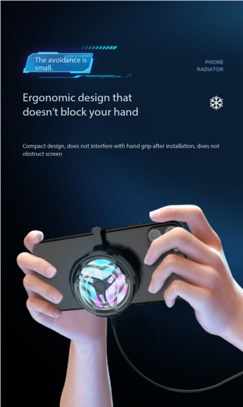 Semiconductor TEC Phone Cooler with Clip-On Design - Instant Cooling Gaming Radiator & Turbo Fan Accessory