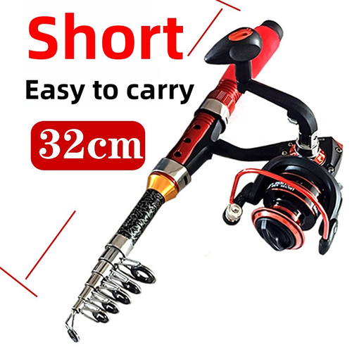 Complete Telescopic Fishing Rod Set — Mini Portable Sea Rod Kit, Includes Full Set of Fishing Gear