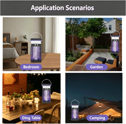 Eco-Friendly Solar Powered Mosquito Trap with USB Backup - Dual Charge Insect Killer Lamp Kenya