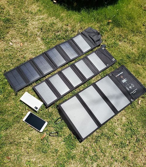 20W Solar Power Backup for Kenya - Foldable Monocrystalline Charger Bag, USB Charging During Blackouts