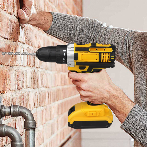 21V Cordless Lithium-Ion Impact Drill Household Portable High-Power Rechargeable Cordless Drill & Screwdriver