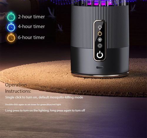 Eco-Friendly Solar Powered Mosquito Trap with USB Backup - Dual Charge Insect Killer Lamp Kenya