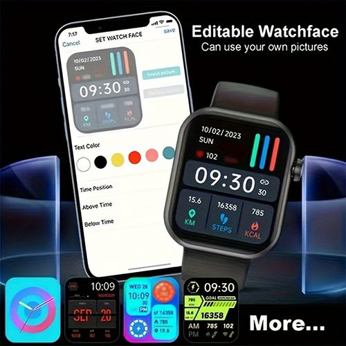 Non-invasive Blood Pressure, Uric Acid, Heart Rate, Blood Oxygen & Sleep Monitoring Watch — Health Tracker for the Elderly