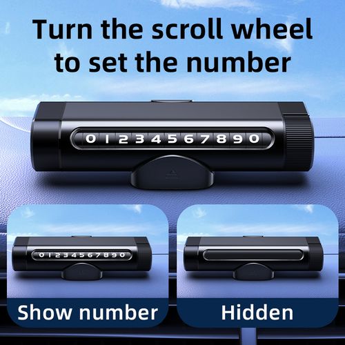 3-in-1 Aviation-Grade Alloy Temporary Parking Plate: Safety Hammer, Window Breaker, Seatbelt Cutter, and Portable Car Sign