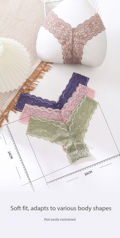 Plus Size Sexy Lace Thong 3-Pack Set - Only KES 1,500! Comfortable Curvy Lingerie for Women in Kenya