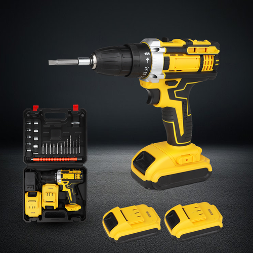 21V Cordless Lithium-Ion Impact Drill Household Portable High-Power Rechargeable Cordless Drill & Screwdriver