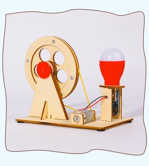 🔬 Hand-Crank Generator Science Experiment Kit - DIY STEM Educational Toy for Kids & Students