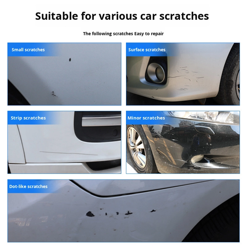 Car Scratch Repair Pen — Waterproof, Fade-Resistant, Non-Yellowing — (Black, White, Silver) — Touch-Up Paint Pen