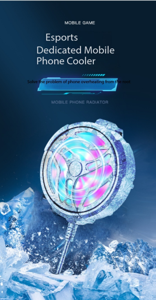 Semiconductor TEC Phone Cooler with Clip-On Design - Instant Cooling Gaming Radiator & Turbo Fan Accessory