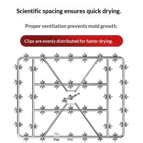 Stainless Steel Drying Rack: Multifunctional Clips for Hanging Socks, Underwear, and Clothing (Household Use)