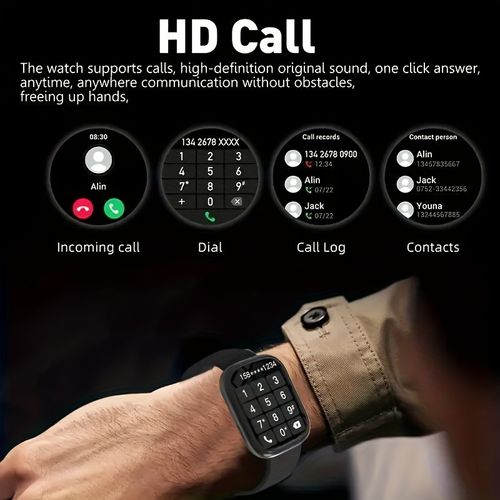 Non-invasive Blood Pressure, Uric Acid, Heart Rate, Blood Oxygen & Sleep Monitoring Watch — Health Tracker for the Elderly