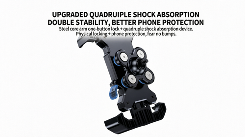 Anti-Shake Motorcycle Phone Holder - Shockproof & Vibration-Proof Bike Mount with 360° Rotation
