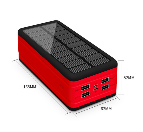 50000mAh Large Capacity Solar Wireless Power Bank with LED Camping Lantern - Fast Charge Outdoor Portable Charger (Private Mold)