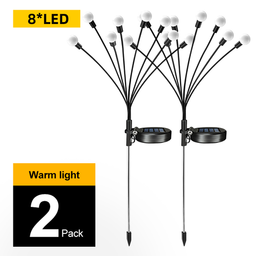 SolarPowered Lawn LightsWind-Activated Firefly Lights LED Outdoor Garden Courtyard Ground-Stake Lights  Waterproof Outdoor Camping Lights