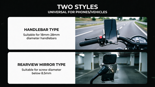 Anti-Shake Motorcycle Phone Holder - Shockproof & Vibration-Proof Bike Mount with 360° Rotation